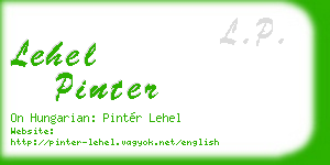 lehel pinter business card